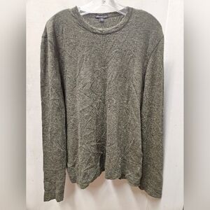 James Perse sz 3 100% Cashmere green light men's sweater crewneck